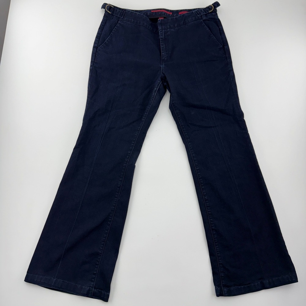 Banana Republic Limited Edition Womens 32/14 Navy Flare Trouser Jeans Y2K